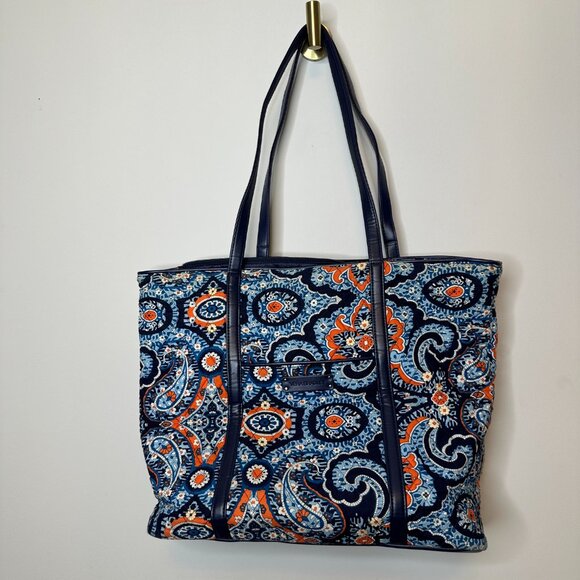 Vera Bradley Handbags - Vera Bradley Small Trimmed Vera Tote Bag Marrakesh